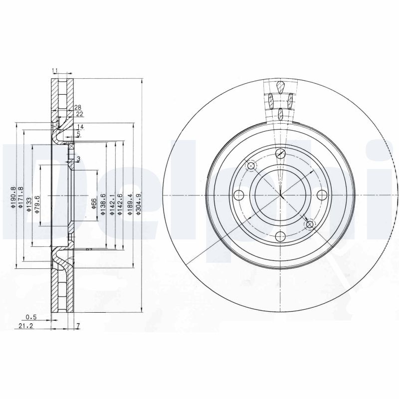 DELPHI BG3529 Discofreno