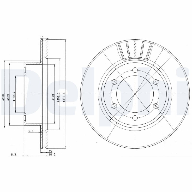 DELPHI BG3535 Discofreno-Discofreno-Ricambi Euro