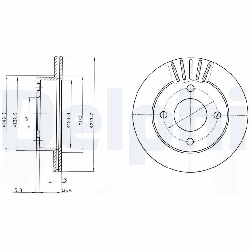 DELPHI BG3548 Discofreno-Discofreno-Ricambi Euro