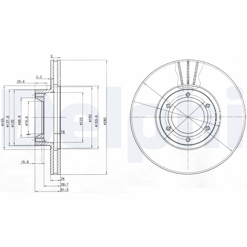 DELPHI BG3553 Discofreno-Discofreno-Ricambi Euro