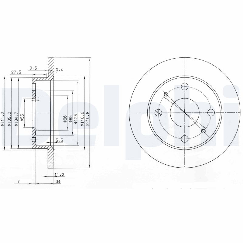 DELPHI BG3561 Discofreno