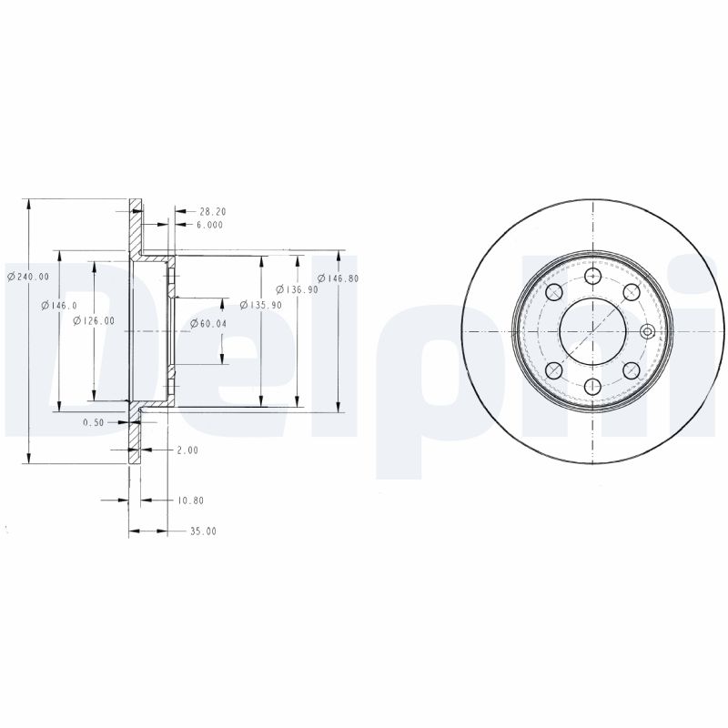 DELPHI BG3567 Disc frana