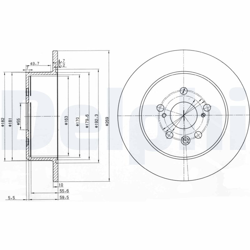 DELPHI BG3583 Discofreno-Discofreno-Ricambi Euro