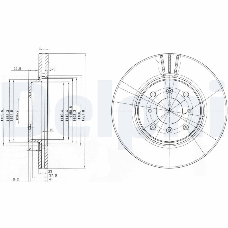 DELPHI BG3589 Discofreno-Discofreno-Ricambi Euro