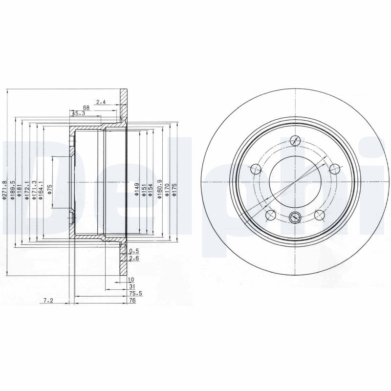 DELPHI BG3592 Discofreno