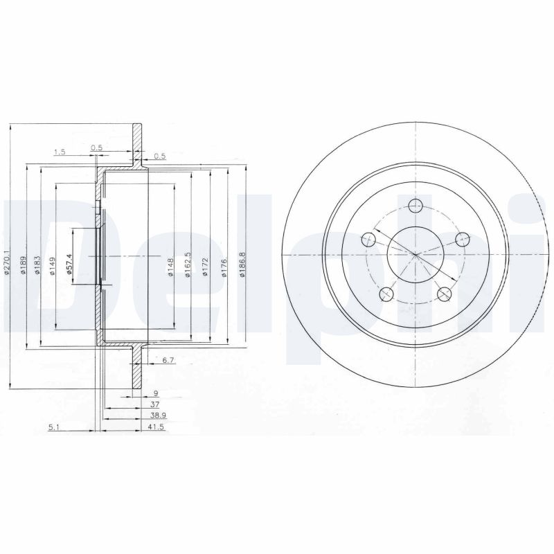 DELPHI BG3593 Discofreno-Discofreno-Ricambi Euro