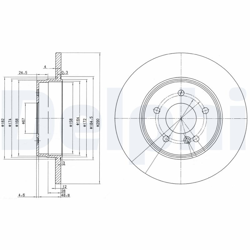 DELPHI BG3602 Discofreno