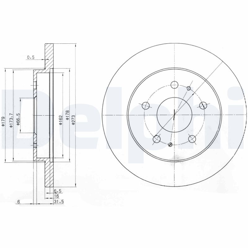 DELPHI BG3607 Discofreno