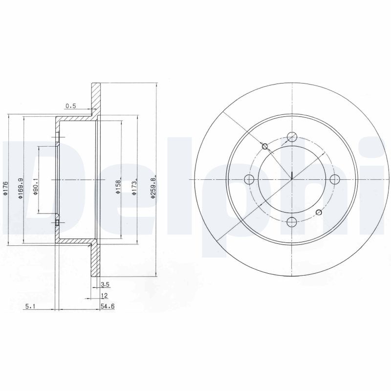 DELPHI BG3609 Discofreno