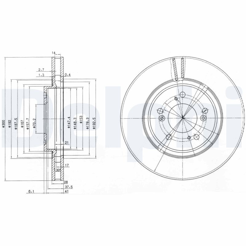 DELPHI BG3678 Discofreno-Discofreno-Ricambi Euro