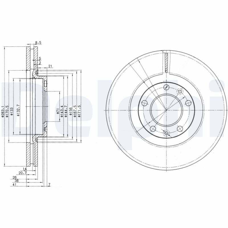 DELPHI BG3682 Discofreno