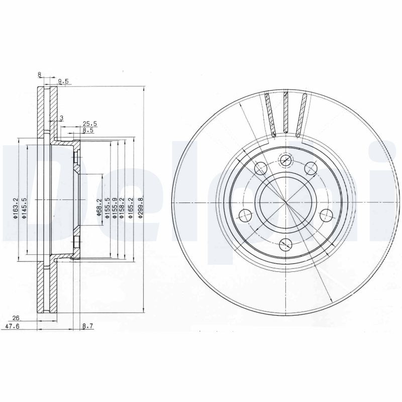 DELPHI BG3696 Discofreno