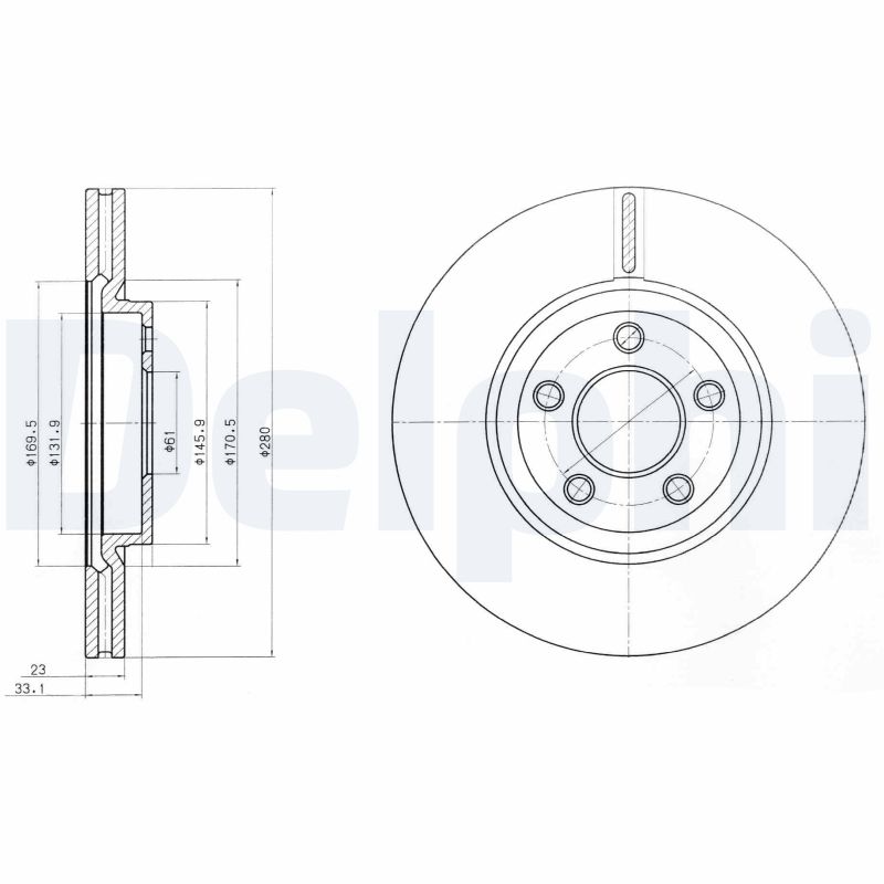 DELPHI BG3704 Discofreno-Discofreno-Ricambi Euro