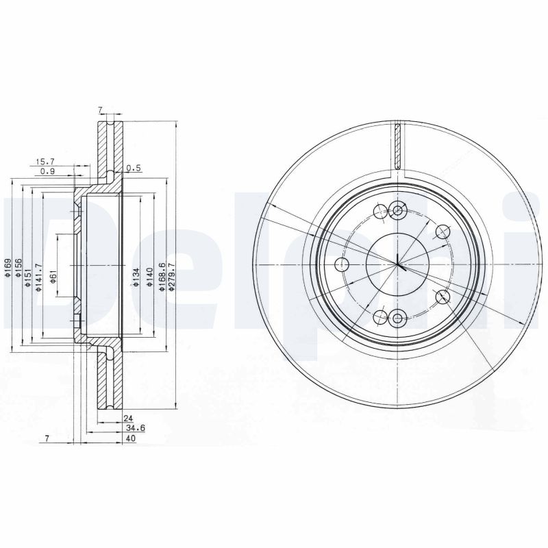 DELPHI BG3733 Disc frana