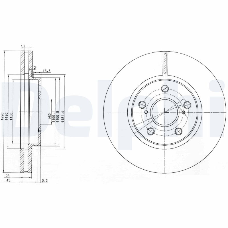 DELPHI BG3735 Discofreno