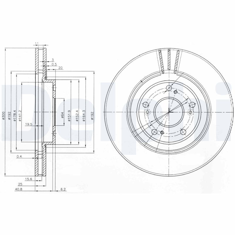 DELPHI BG3747 Discofreno