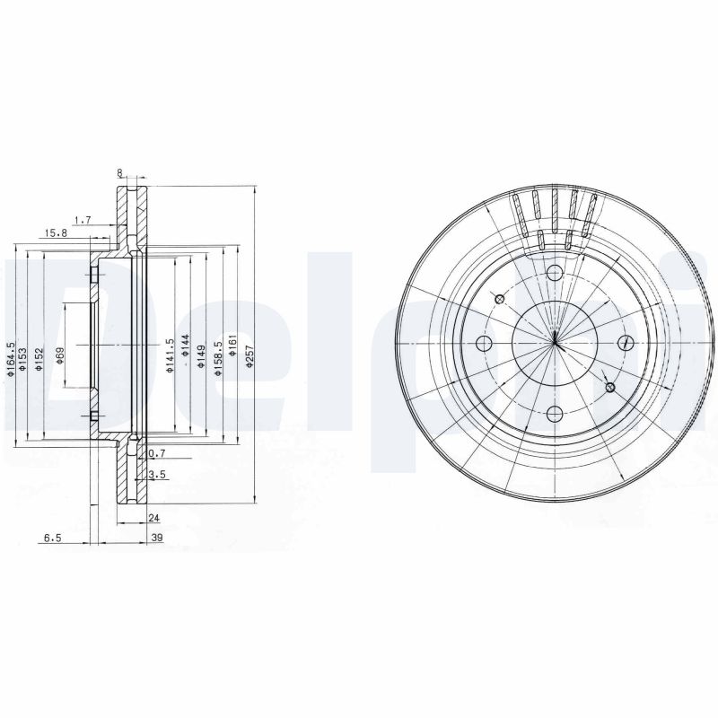 DELPHI BG3750 Discofreno-Discofreno-Ricambi Euro