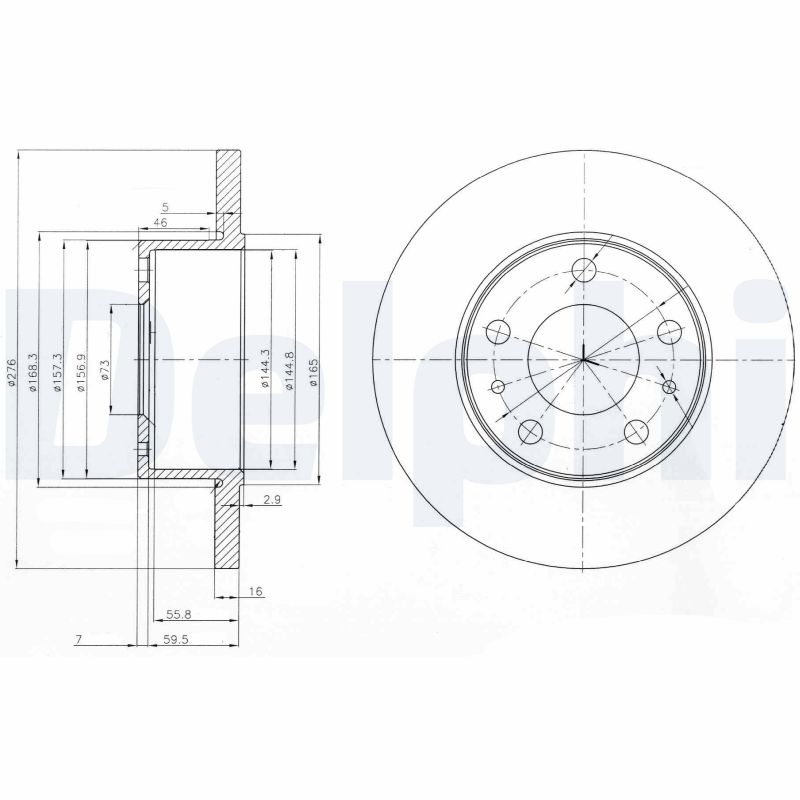 DELPHI BG3751 Discofreno-Discofreno-Ricambi Euro