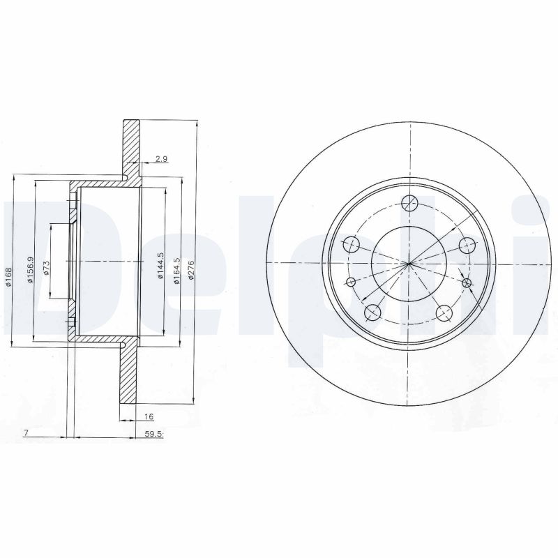 DELPHI BG3753 Discofreno