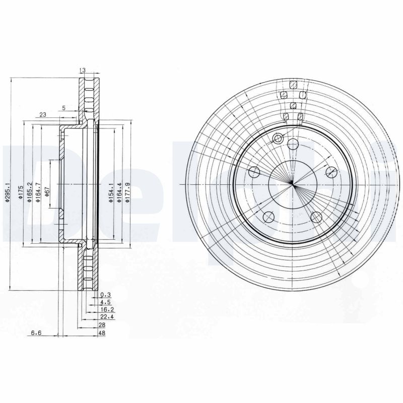 DELPHI BG3755C Discofreno-Discofreno-Ricambi Euro