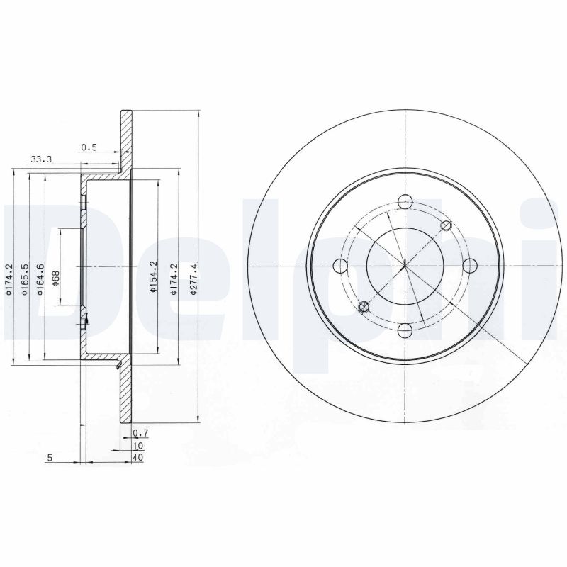 DELPHI BG3764 Discofreno