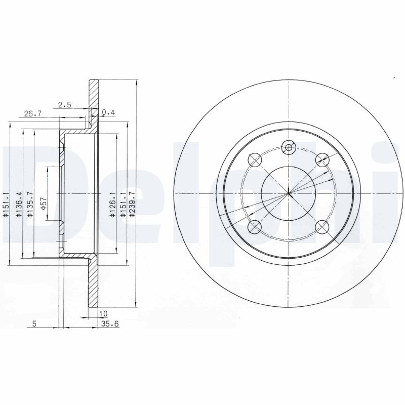 DELPHI BG3771 Discofreno-Discofreno-Ricambi Euro