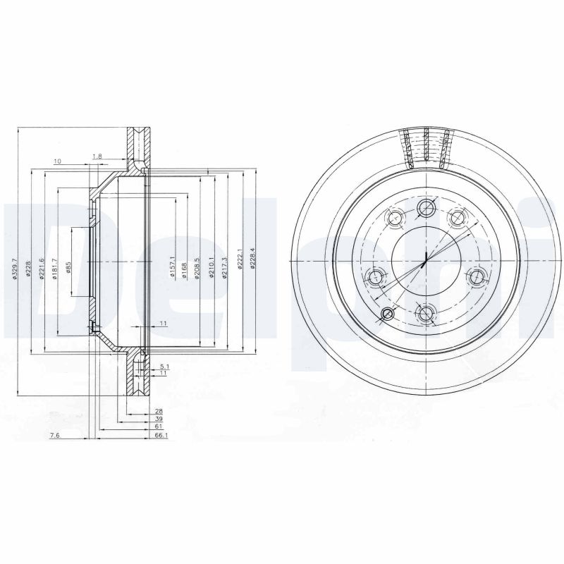 DELPHI BG3775-C féktárcsa