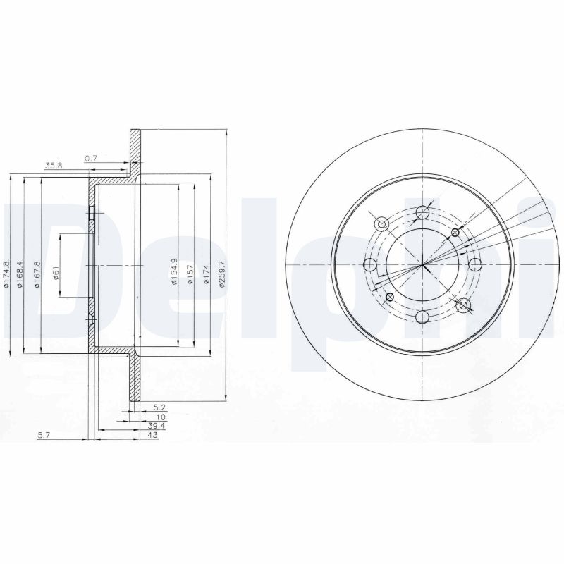 DELPHI BG3793 Discofreno