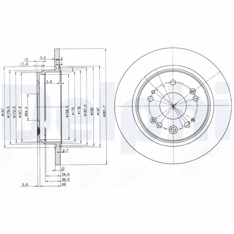 DELPHI BG3797 Discofreno