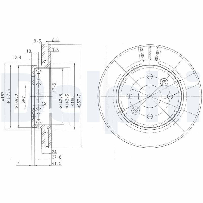 DELPHI BG3803 Discofreno