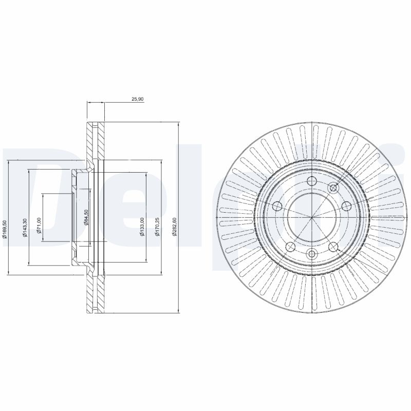 DELPHI BG3835C Disc frana