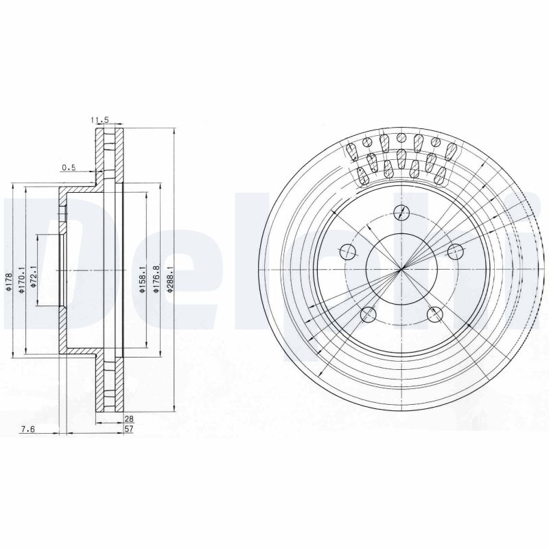 DELPHI BG3846 Discofreno-Discofreno-Ricambi Euro