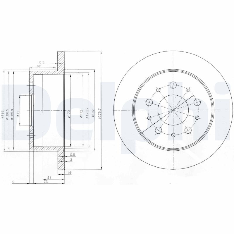 DELPHI BG3853 Discofreno