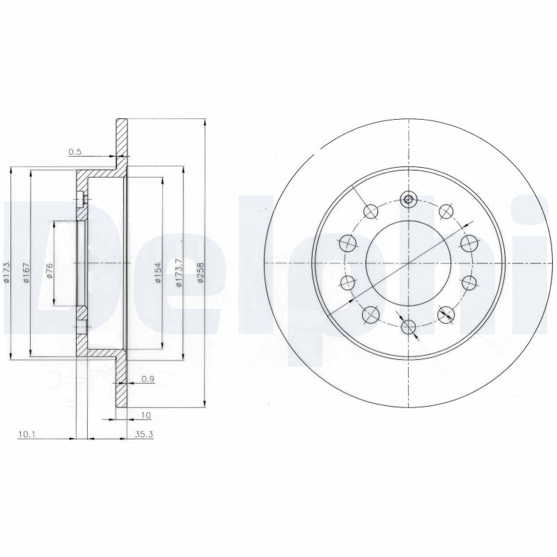 DELPHI BG3862 Discofreno-Discofreno-Ricambi Euro