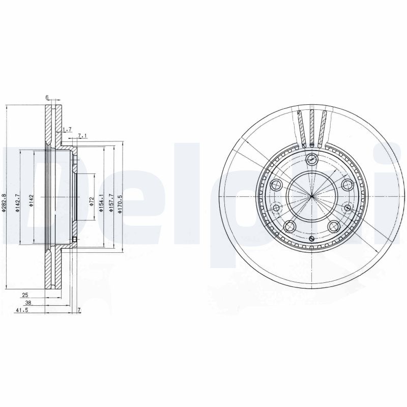 DELPHI BG3874 спирачен диск