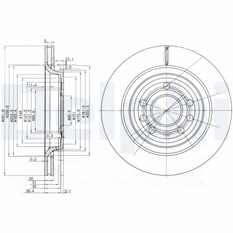 DELPHI BG3886C Disc frana