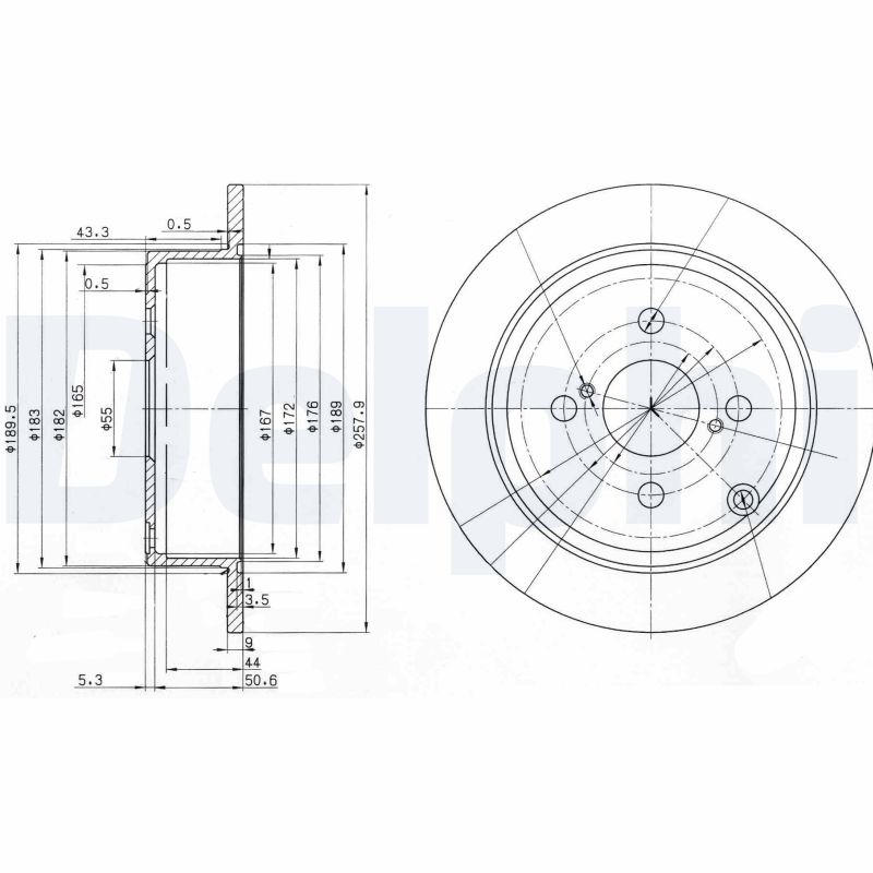 DELPHI BG3889 Disc frana