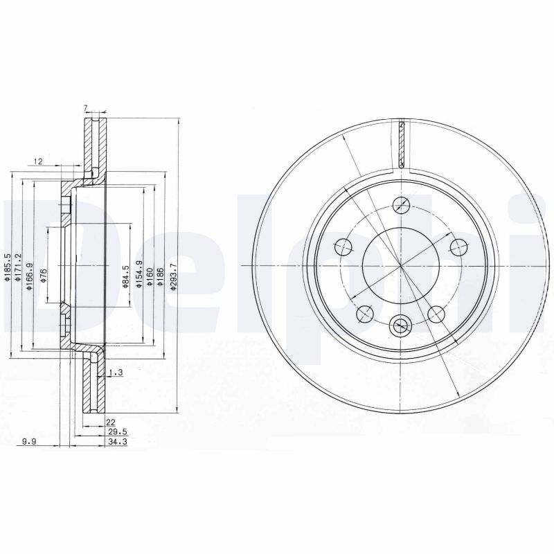 DELPHI BG3893 Disc frana