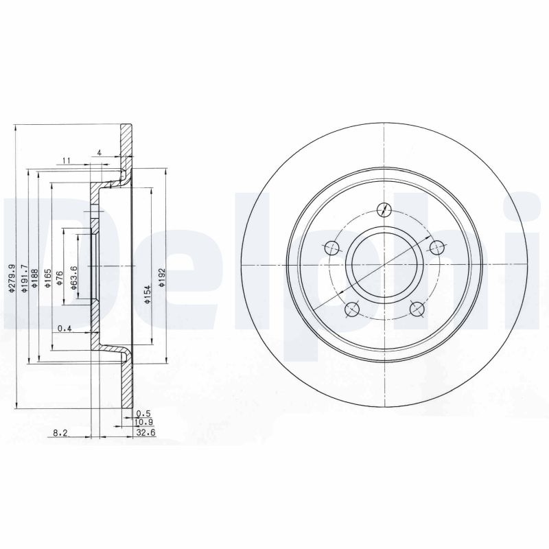 DELPHI BG3897C Disc frana