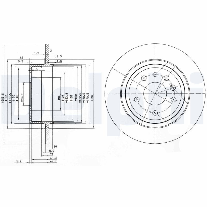 DELPHI BG3908C спирачен диск