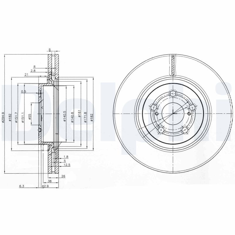 DELPHI BG3914 Discofreno-Discofreno-Ricambi Euro