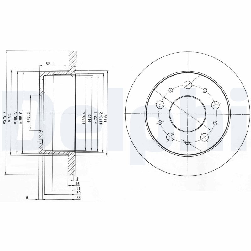 DELPHI BG3923 Discofreno