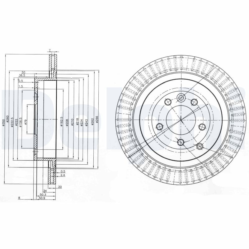 DELPHI BG3925C Discofreno-Discofreno-Ricambi Euro