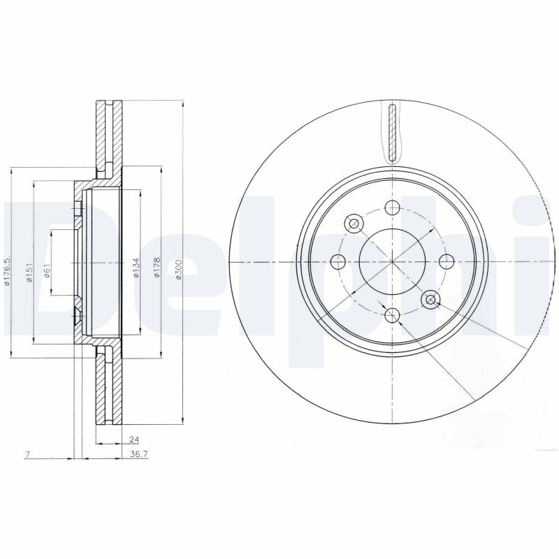 DELPHI BG3929 Disc frana