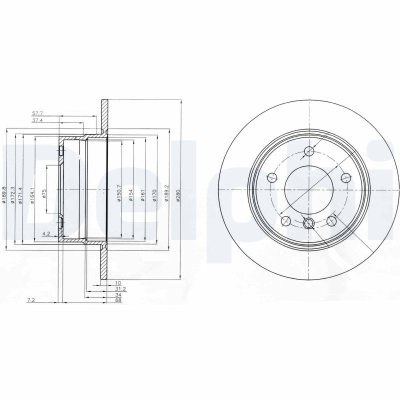 DELPHI BG3940 Discofreno-Discofreno-Ricambi Euro