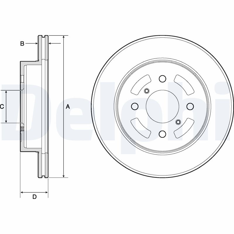 DELPHI BG3941 Discofreno-Discofreno-Ricambi Euro