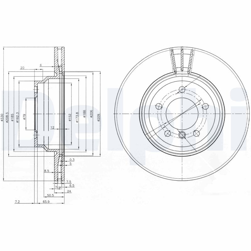 DELPHI BG3959 Discofreno