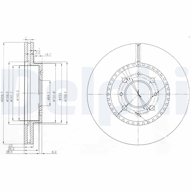 DELPHI BG3965 Discofreno