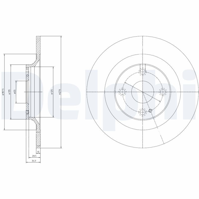 DELPHI BG3967 Discofreno-Discofreno-Ricambi Euro