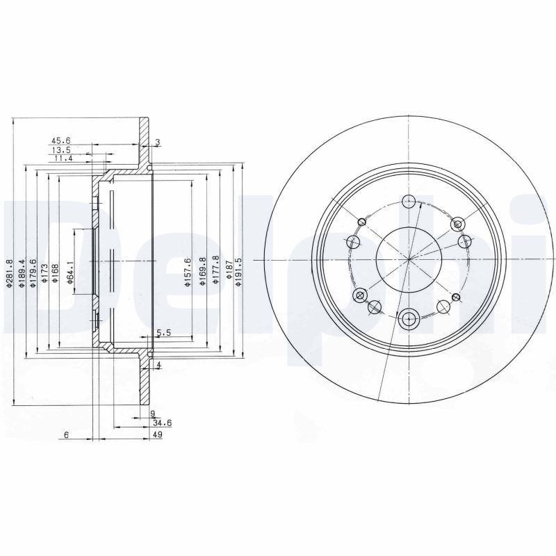 DELPHI BG3979 Discofreno-Discofreno-Ricambi Euro